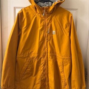 Carhartt Women’s Golden Yellow Hooded Rain Defender Jacket